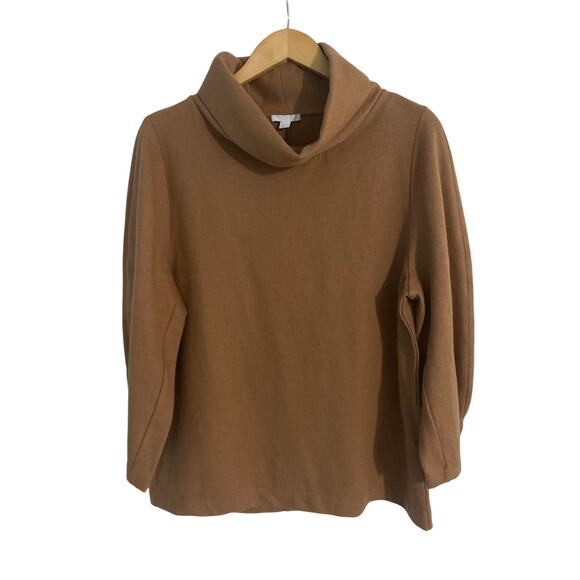 COS cowl neck sweater women’s S brown wool cotton oversized lagenlook minimalist - Picture 1 of 5
